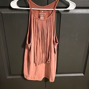 American Eagle ‘soft and sexy’ tank with fringe.